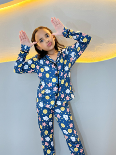 Americano Infantil Longo de Inverno - Lua e Nuvem (92) na internet