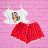 Baby Doll Ondinha Cropped - Magali Melancia (332) - comprar online