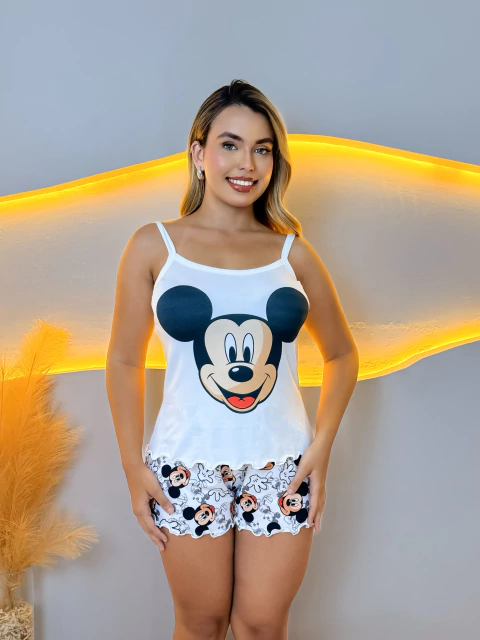 Baby Doll Alça - Mickey Luvas F. Branco (1139) - comprar online