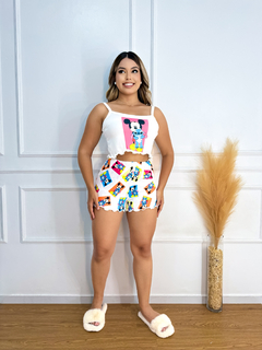 Baby Doll Ondinha Cropped - Mickey & Stitch (941) - comprar online