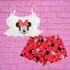 Baby Doll Ondinha Cropped - Minnie Disney Laço Vermelho (76) - comprar online