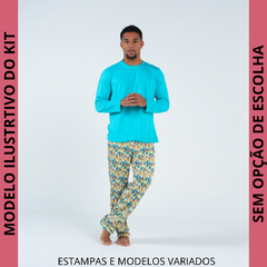 KIT LD MASCULINO LONGO DE INVERNO & MANGA CURTA 10 PEÇAS - MODELOS TAMANHOS VARIADO M/G /GG - loja online