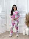 Pijama Longo De Inverno Full - Onça Xadrez Rosa (868)