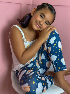 Pijama Longo De Alça Inverno Infantil - Ovelha Nas Estrelas (316) - comprar online
