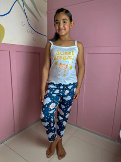 Pijama Longo De Alça Inverno Infantil - Ovelha Nas Estrelas (316)