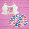 Baby Doll Ondinha Cropped - Pantera Cor de Rosa Quadrado (461) - comprar online