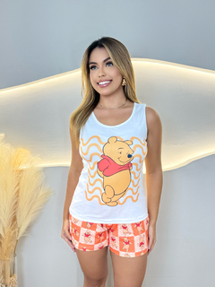 Baby Doll De Regata - Pooh Listra Laranja (1072) - comprar online