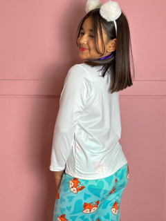 Pijama Longo De Inverno Infantil - Raposa Verde (33) - comprar online