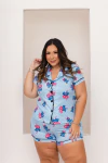Americano Curto - Stitch & Angel F. Azul Poá (651) - comprar online