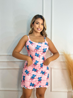 Camisola Ondinha - Stitch baby Laço Rosa (982) na internet