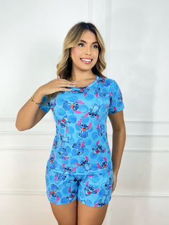 Baby Doll De Manga Full - Stitch Bolhas Coração (873) - comprar online