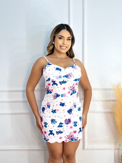 Camisola Com Elastec - Stitch Bolhas F. Branco (995) na internet