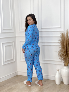 Pijama Longo De Inverno Full - Stitch Dando Lingua (854) - comprar online