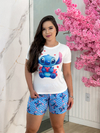 Baby Doll De Manga - Stitch Flores Rosa (903) - comprar online