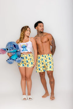 Kit Casal Cropped - Stitch Girassol (85) - Perfect Girl