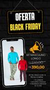 KIT LONGO MASCULINO BLACK FRIDAY 10 PEÇAS - TAMANHOS E ESTAMPAS VARIADOS (2036)