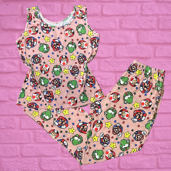 Pijama Longo Regata Full - Super Mario Word Off (389)
