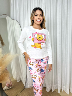 Pijama Longo De Inverno - Turma do Pooh Morango (1069) - comprar online