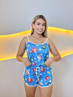 Baby Doll Alça & Shorts Viés Full - Turma Looney Tunes Estrelas (1094) - comprar online