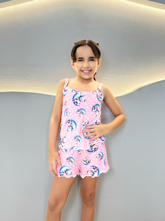 Baby Doll Alça Infantil Full - Ursinho Lua F. Rosa (1080) - comprar online