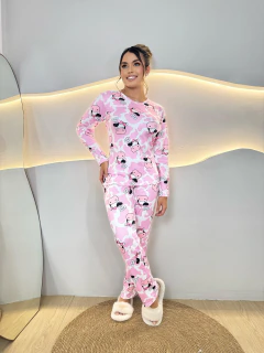 Pijama Longo De Inverno Full - Vaca Rosa (53) na internet