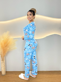 Pijama Longo De Inverno Full - Vaquinha Copo de Leite (1085) na internet