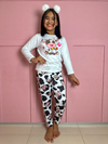 Pijama Longo De Inverno Infantil - Vaquinha Preta (130)