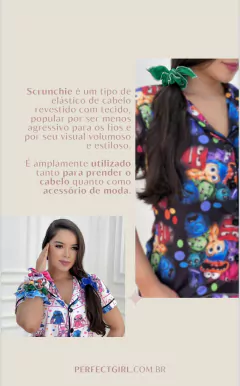 KIT COM 10 SCRUNCHIE - XUXINHA DE CABELO VARIADO 0001 - comprar online