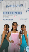 KIT INFANTIL LONGO DE ALÇA LISO 6 PEÇAS - SEM OPÇÃO DE TAMANHO E CORES (008) - comprar online