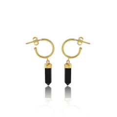 brinco crystal hoop gold