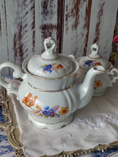 Raro conjunto de chá Real SP anos 60 - Rasgada Janela Curadoria Vintage