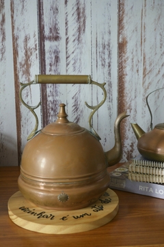Chaleira portuguesa em cobre e bronze - comprar online