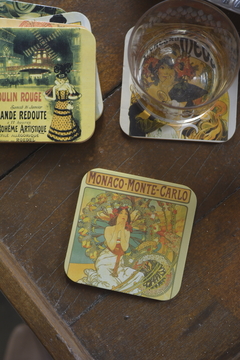 Kit porta-copos vintage musicais franceses - loja online