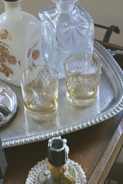Par de copos para whisky/drink em cristal lapidado - comprar online