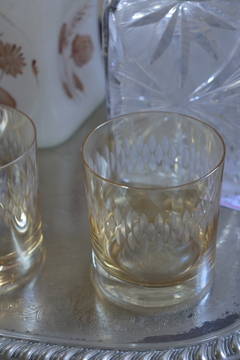 Imagem do Par de copos para whisky/drink em cristal lapidado