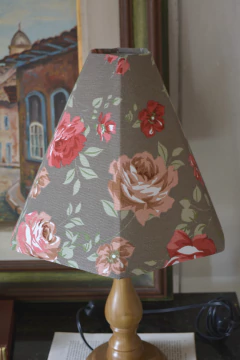 Abajur artesanal Flores de Outono - loja online