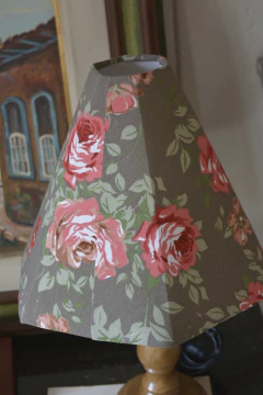 Abajur artesanal Flores de Outono - comprar online