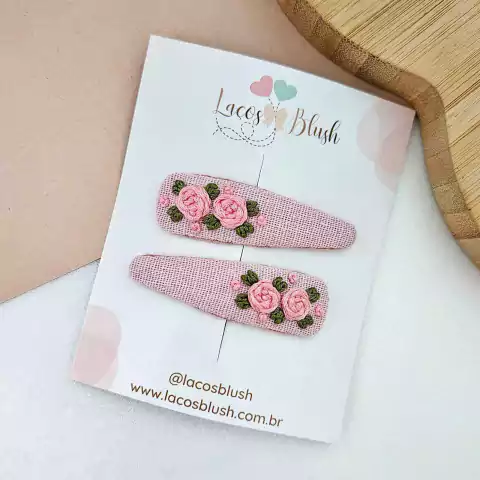 TIC TAC CLÁSSICO COM BORDADO TONS DE ROSA | PAR