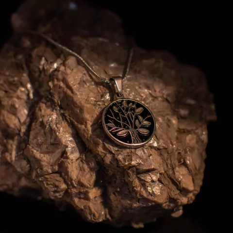 Dije de arbol de la vida + cadena