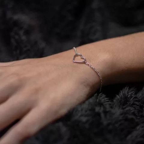 Pulsera con corazón en plata 925 - comprar online