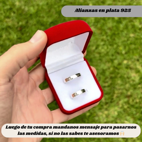 Alianzas en plata 925 - comprar online