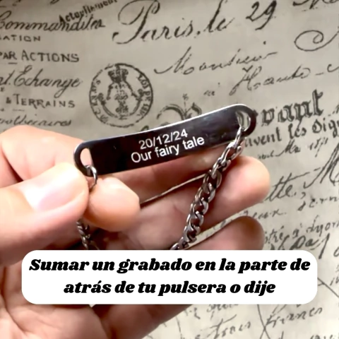 Sumar un grabado atrás de tu pulsera o dije