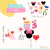 Toppers pra doces tema Minnie - (6 unid.)