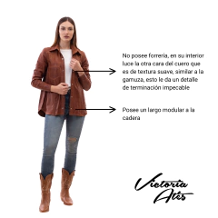 CAMISACO VICTORIA ATES CYPHER CUERO LEGITIMO