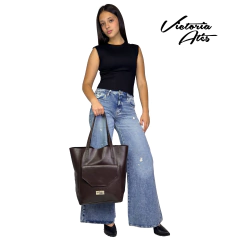 CARTERA VICTORIA ATES INDIA CUERO LEGITIMO TOTE BAG - GRANACA