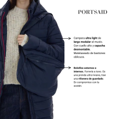 CAMPERA PORTSAID ROMA LIGHT LONG PUFFER - GRANACA