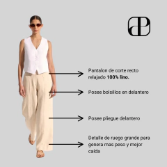 PANTALON PORTSAID CHILL OUT RUSTICO LINO WIDE LEG - comprar online