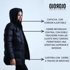 Campera Puffer Ojo Rojo Ambar en internet