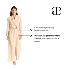 PANTALON PORTSAID HIGH TWIST SASTRERO PALAZZO ANCHO