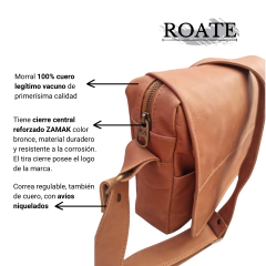 MORRAL ROATE OLAF CUERO LEGITIMO BOLSO DE HOMBRE PORTA NOTEBOOK